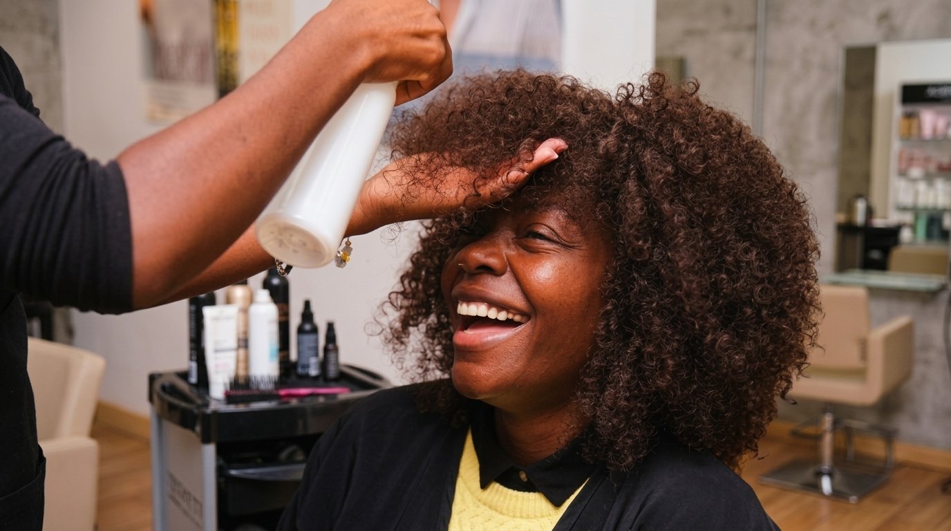 Natural hair styling service at Deluxe Glow Esthetic Bar