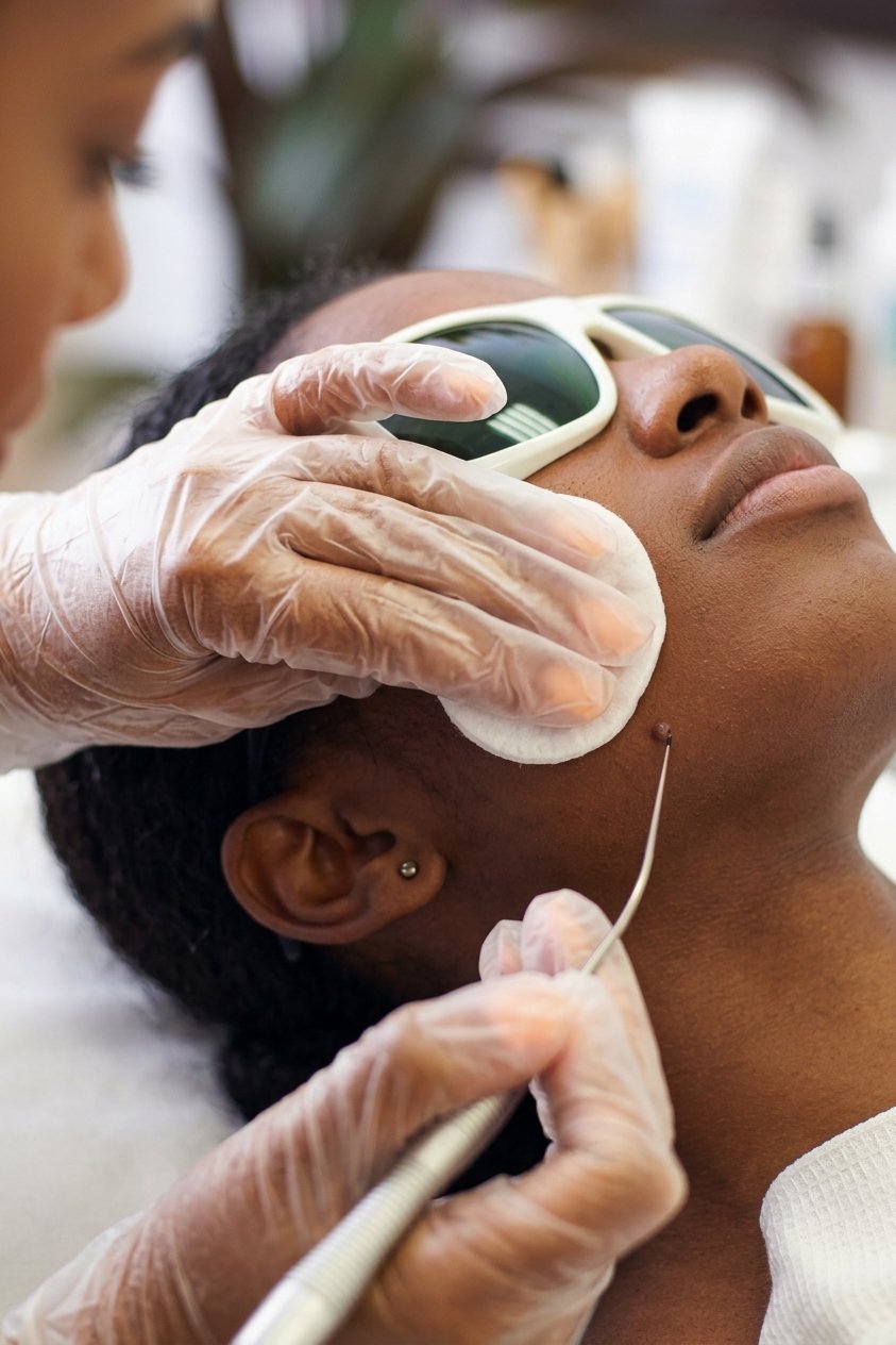 Personalized skin assessment for mole removal