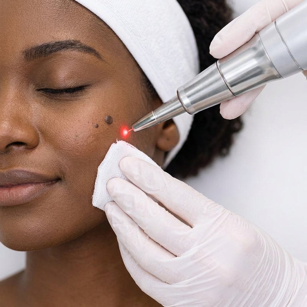 Mole removal consultation at Deluxe Glow Esthetic Bar