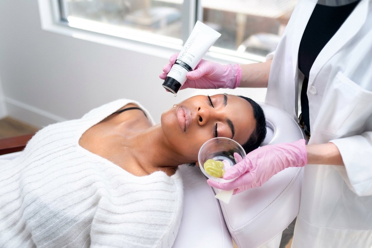 Professional chemical peel skincare treatment