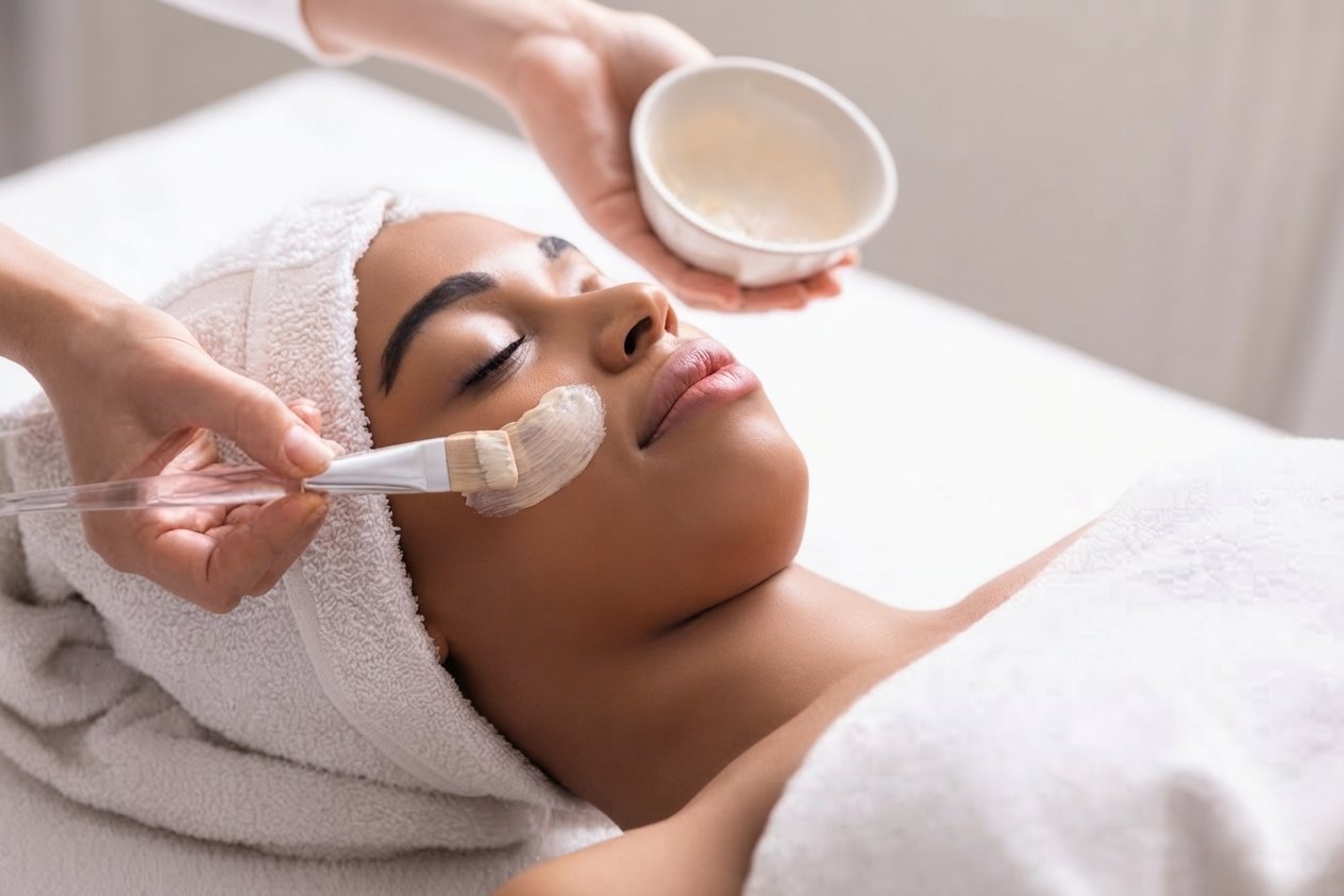 Beauty services gallery featuring facials and skincare at Deluxe Glow Esthetic Bar